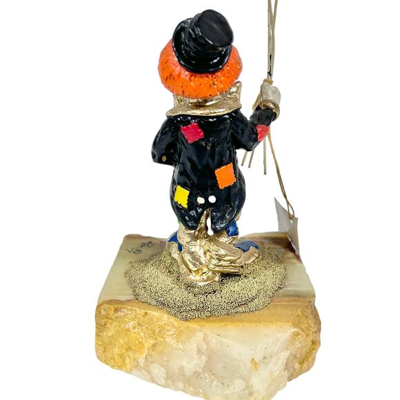 Ron Lee Clown with Balloons Figurine Gold Onyx Hand Painted Signed 1979 Early - Picture 5 of 16